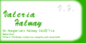 valeria halmay business card